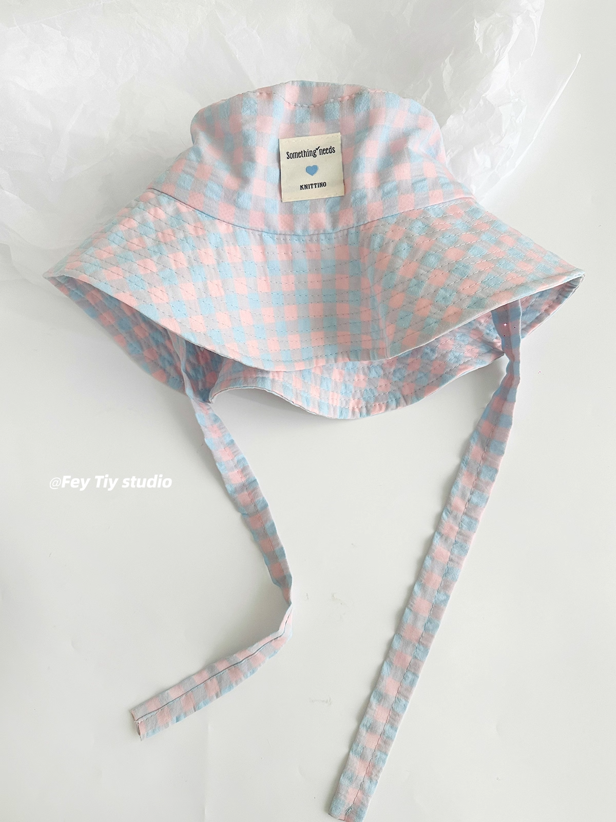 Ribbon Check Bucket Hat X3317
