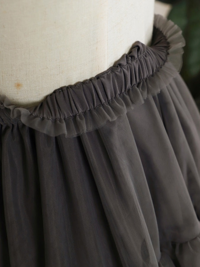 See-through mesh skirt X2630