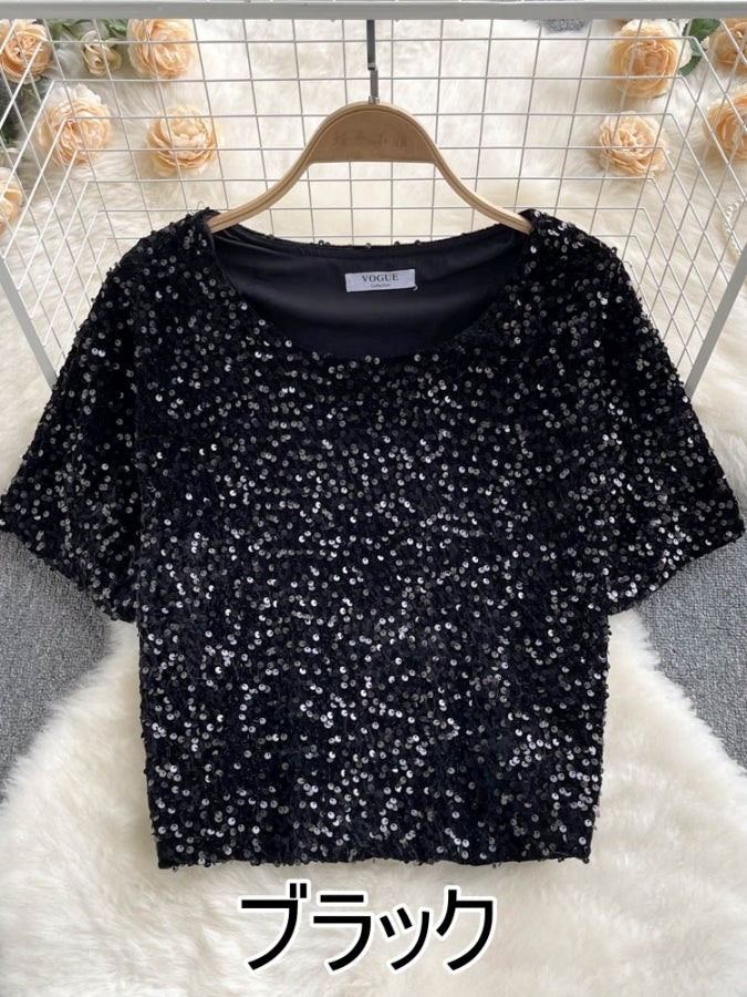 スパンコールTシャツ X2332