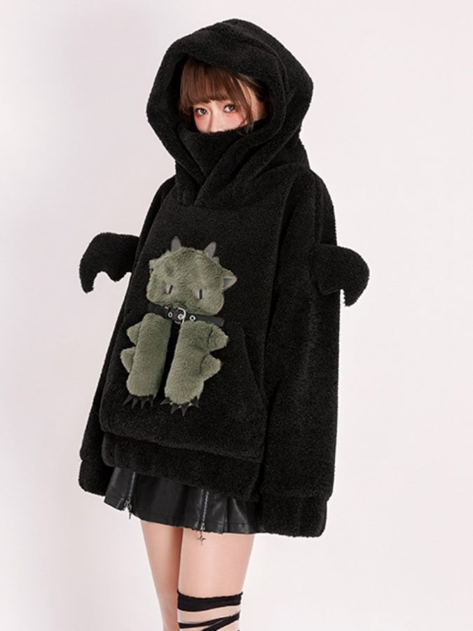 小惡魔蟒蛇羊毛連帽衫 X2588