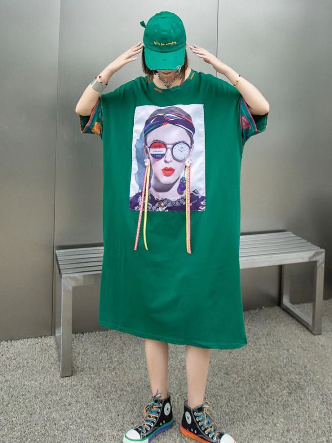 ヒューマングラフィックTシャツワンピース X2337