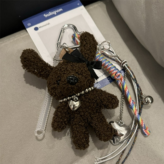 Long ears bear nylon rope charm pendant X3133