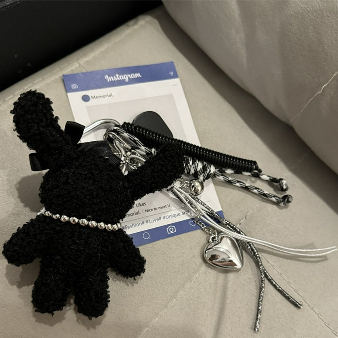 Long ears bear nylon rope charm pendant X3133