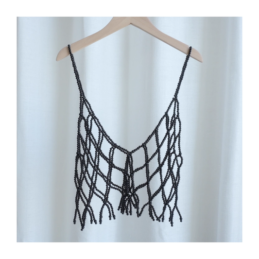 Handmade Geometric Beaded Camisole Tank Top X3359