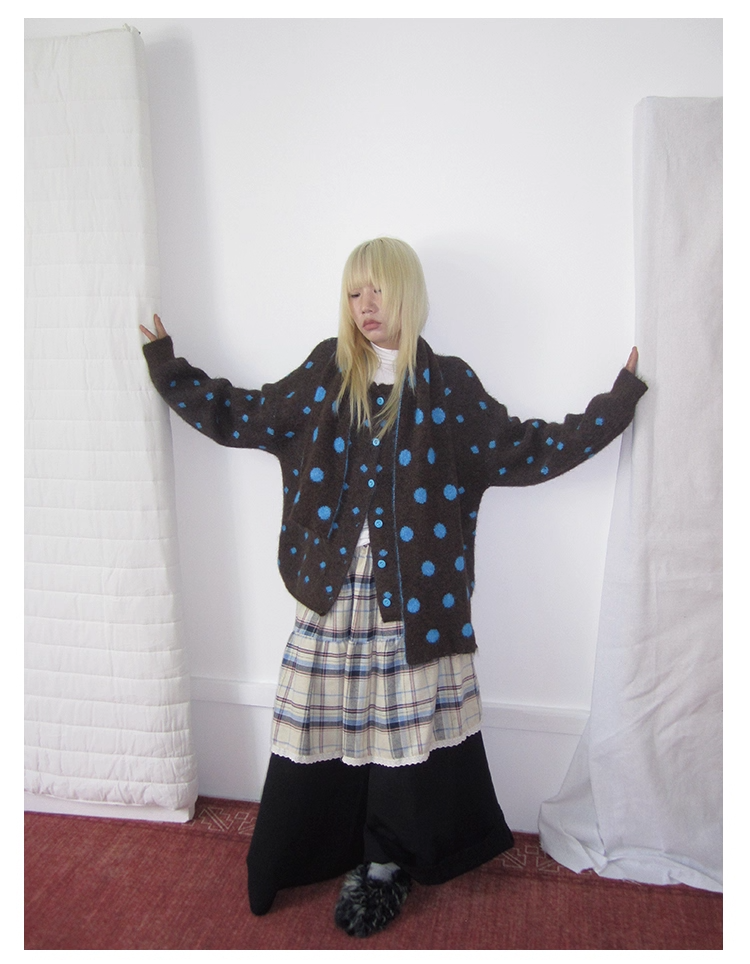 Plaid Patchwork Layered Wide Pants X3420