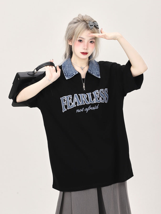牛仔布 Polo 領 Polo 衫 X2736