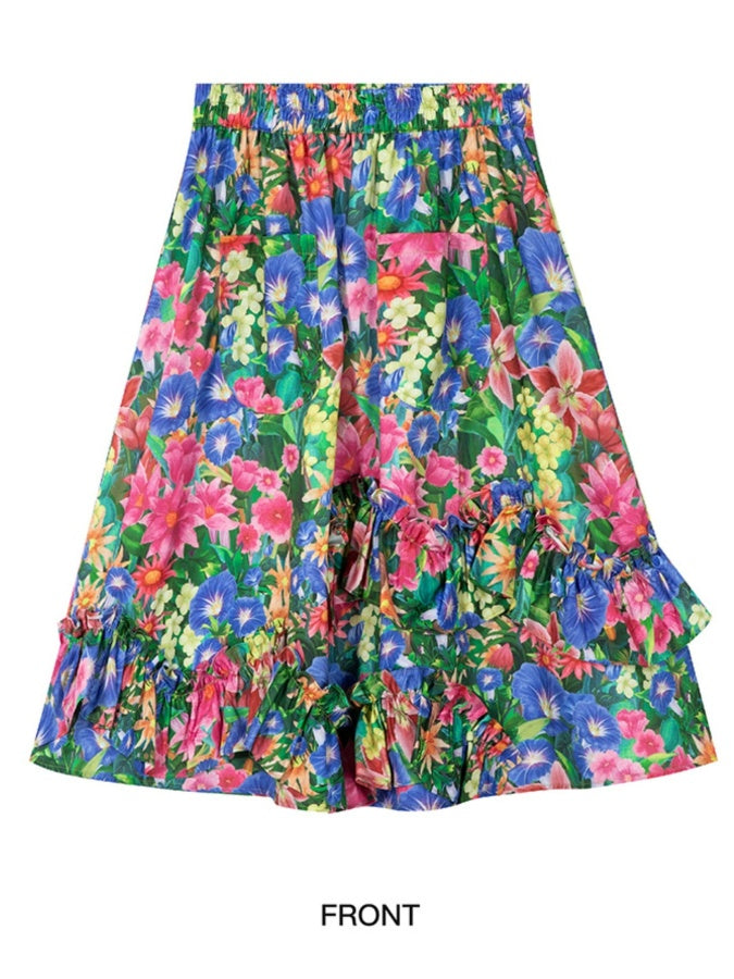 Checked Medium Flared Skirt X2854
