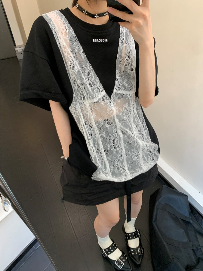 鏤空網眼設計T卹 X2795