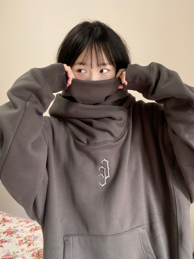 寬鬆高領套頭衫 X2634