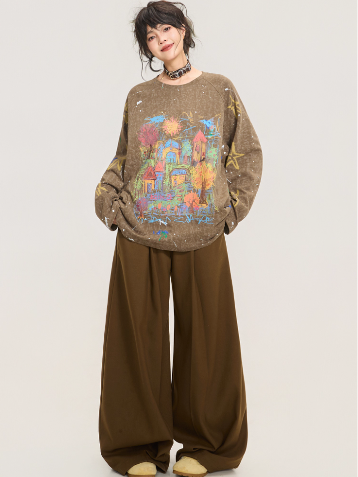 Artistic Graffiti Long Sleeve T-shirt X3375