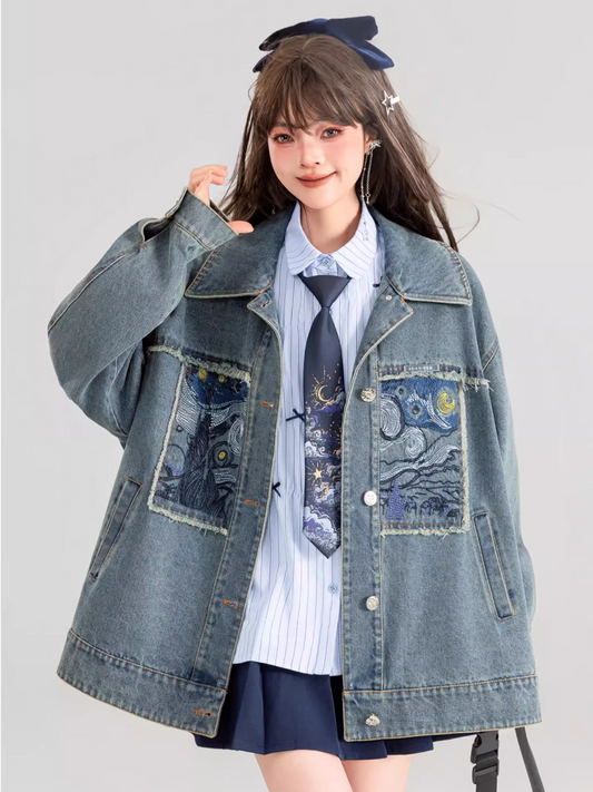 Art Denim Jacket X3376