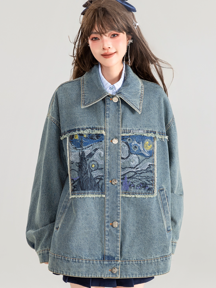Art Denim Jacket X3376