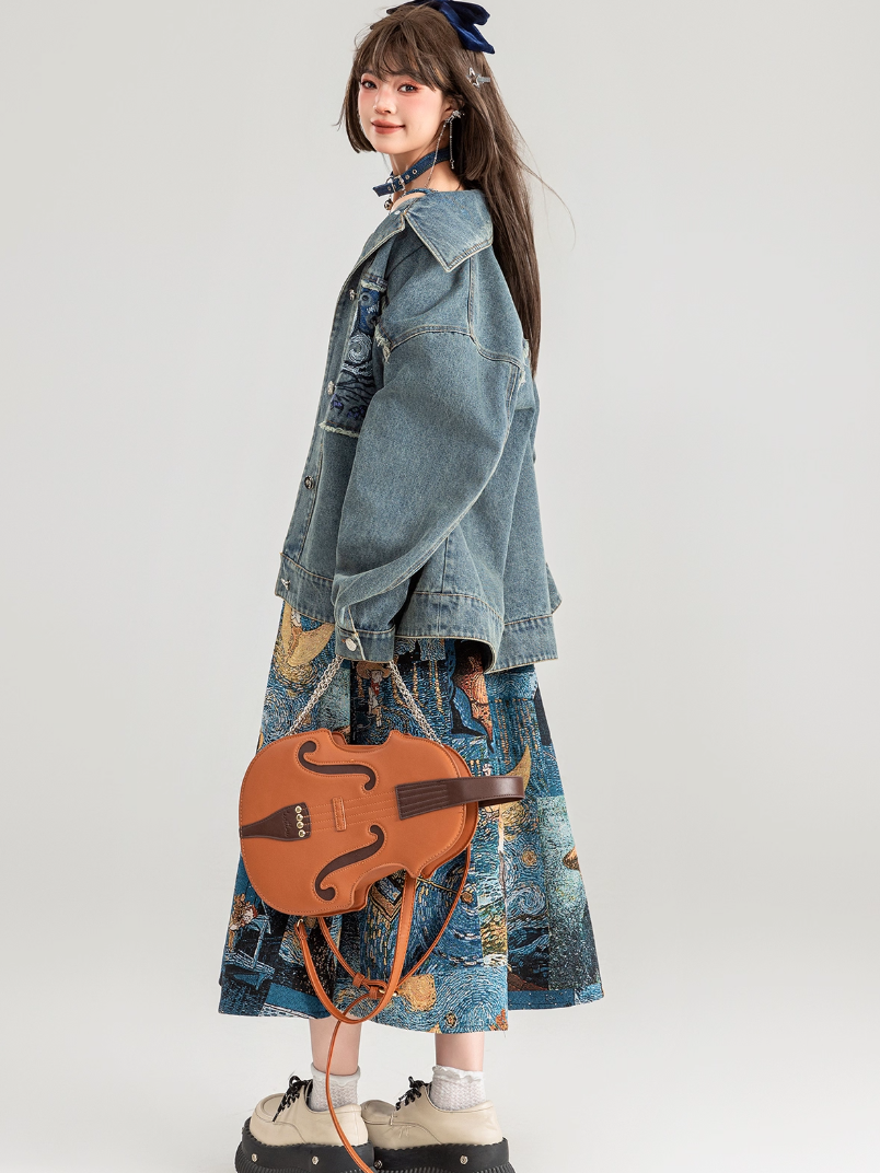 Art Denim Jacket X3376