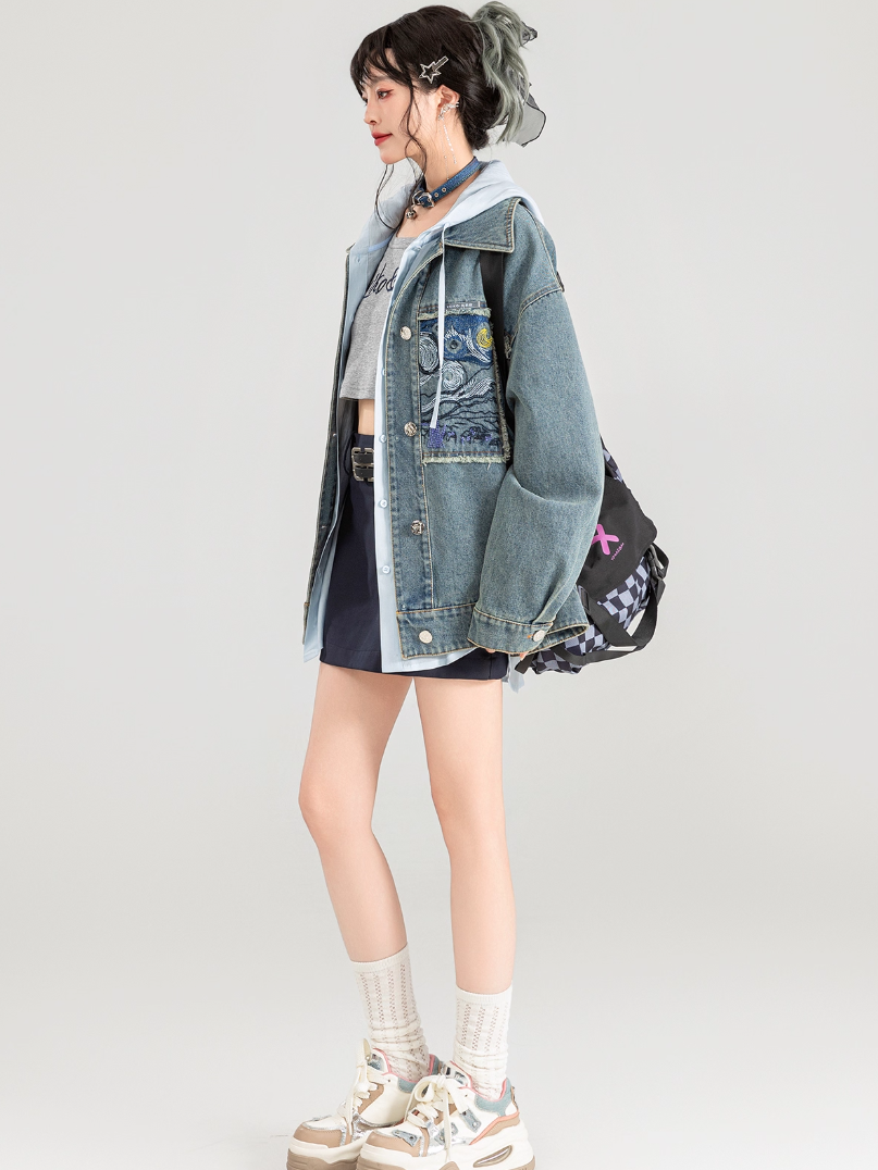 Art Denim Jacket X3376
