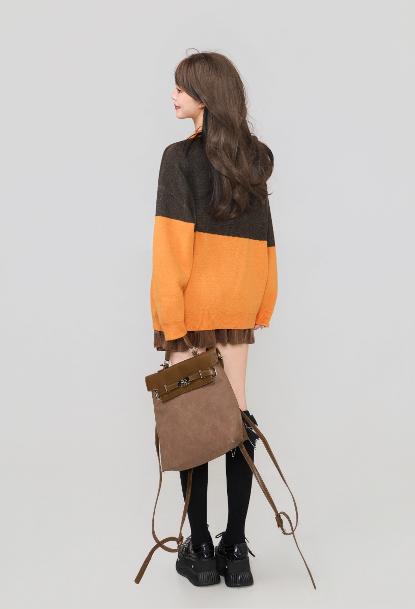 高級貓咪提花針織毛衣 X3451