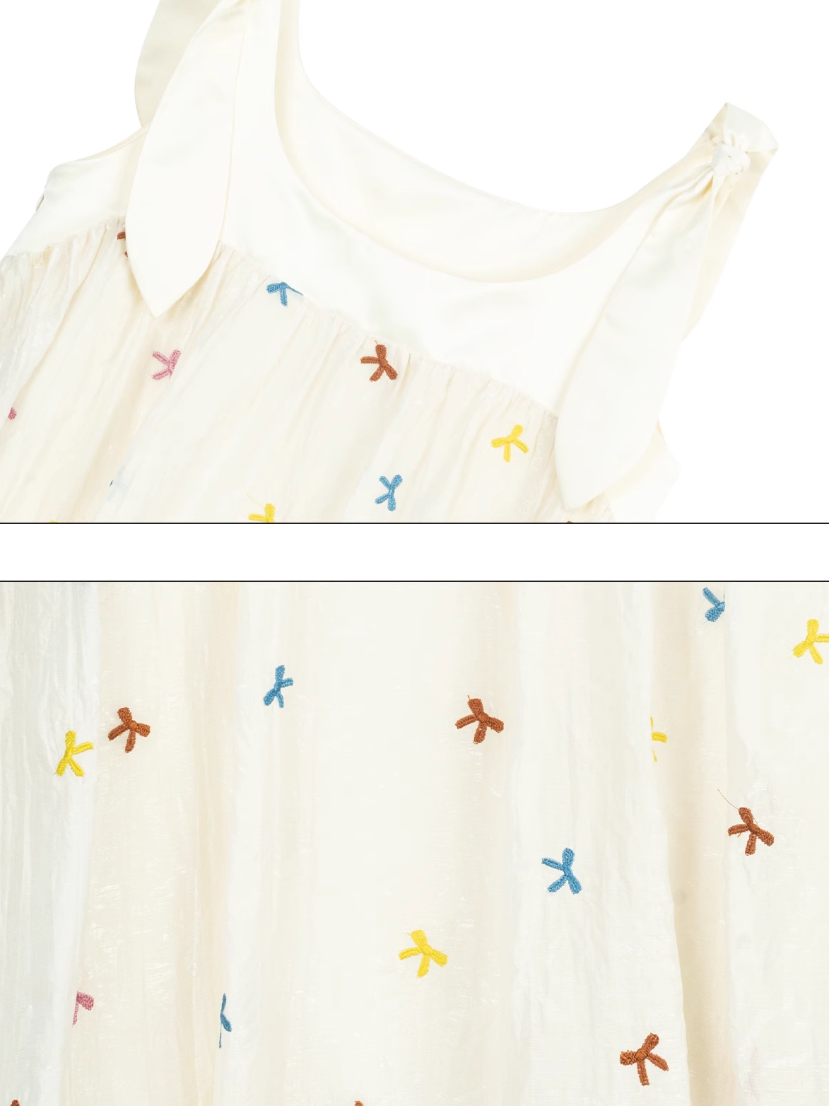 Sleeveless Floral Embroidered Dress X3271