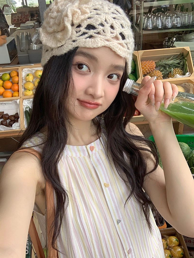 條紋無袖長裙 X3304