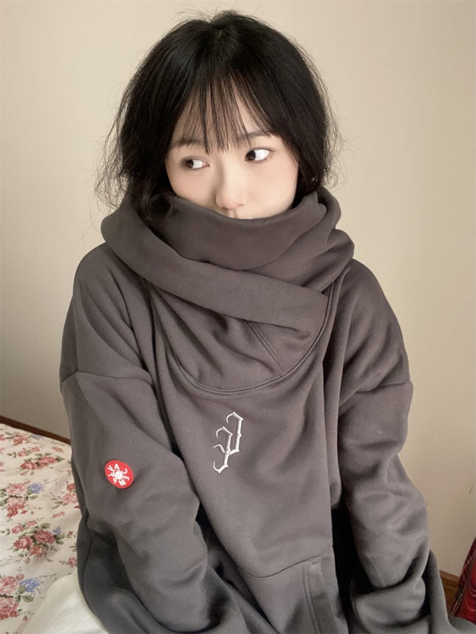 寬鬆高領套頭衫 X2634