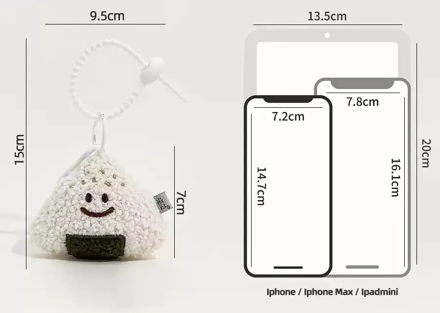 Mini rice ball doll cute keychain pendant X3140