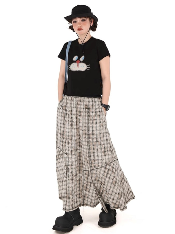 Cat face T-shirt X2744