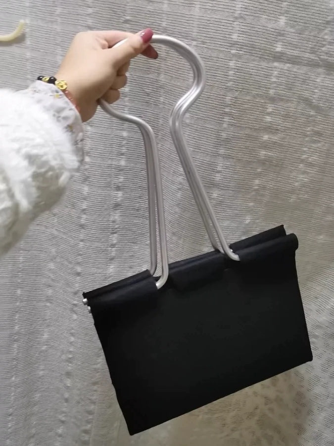 金屬夾獨特手提包 X2918