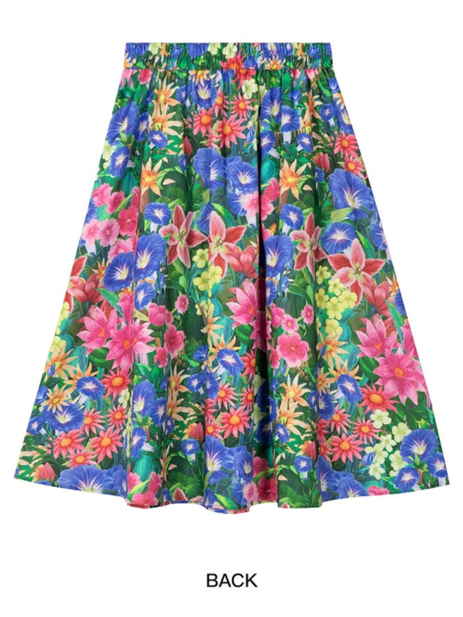 Checked Medium Flared Skirt X2854