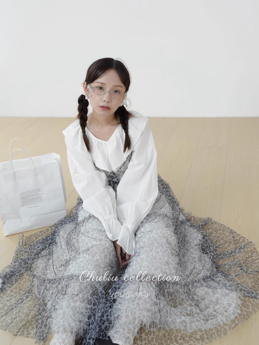 Layered Design Camisole Tulle Dress X3356