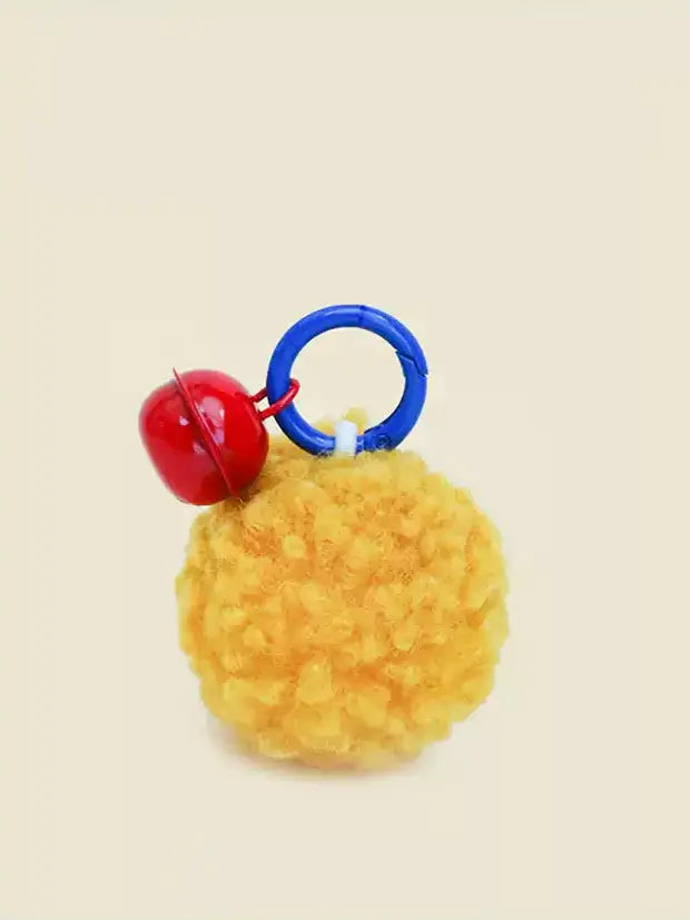 Plush bell keychain furball pendant X3156