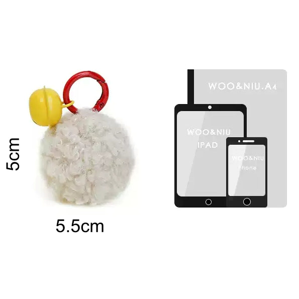 Plush bell keychain furball pendant X3156