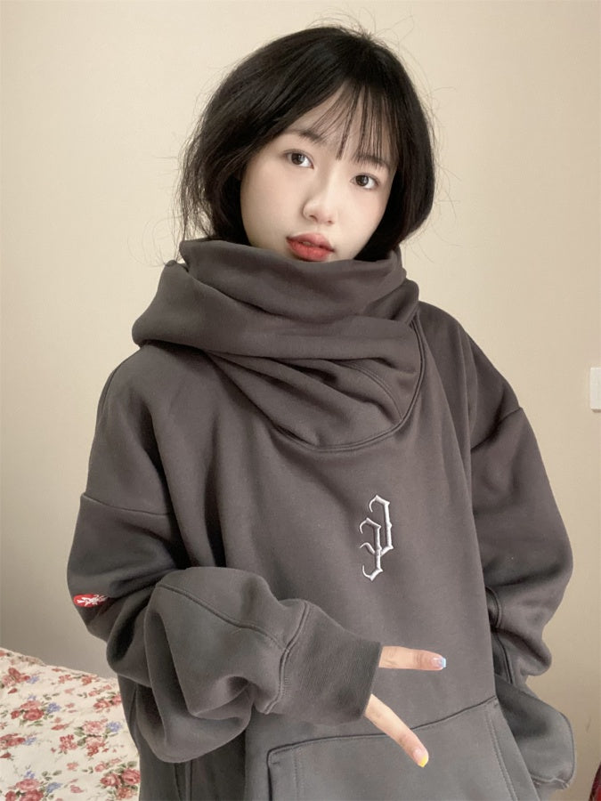 寬鬆高領套頭衫 X2634