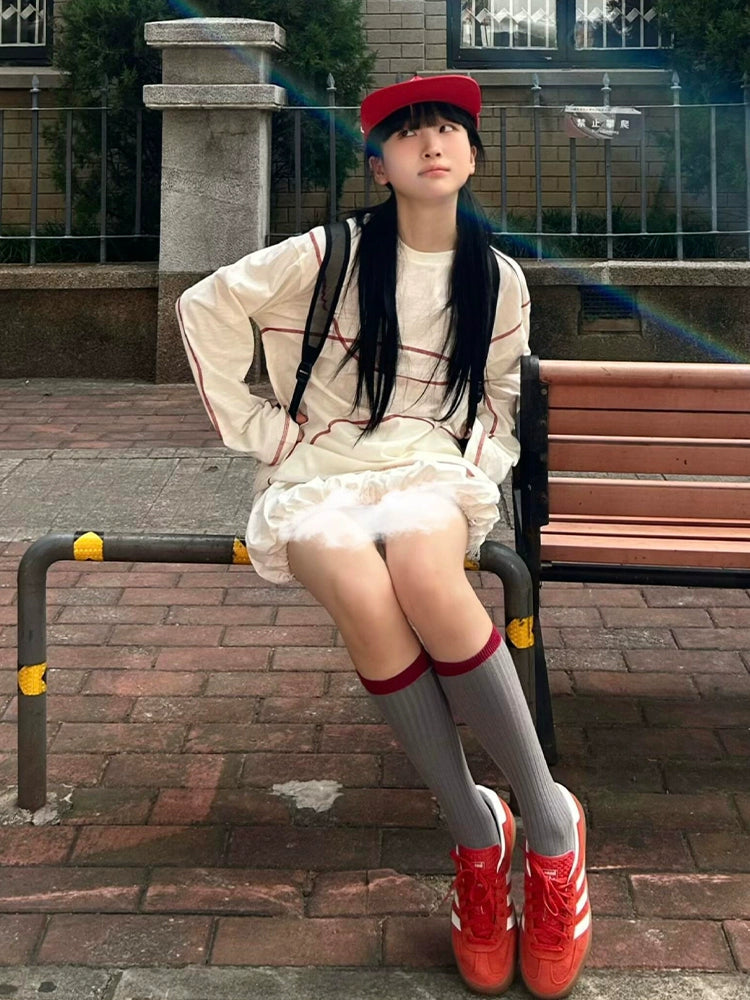 美式寬鬆長袖T卹 X3028