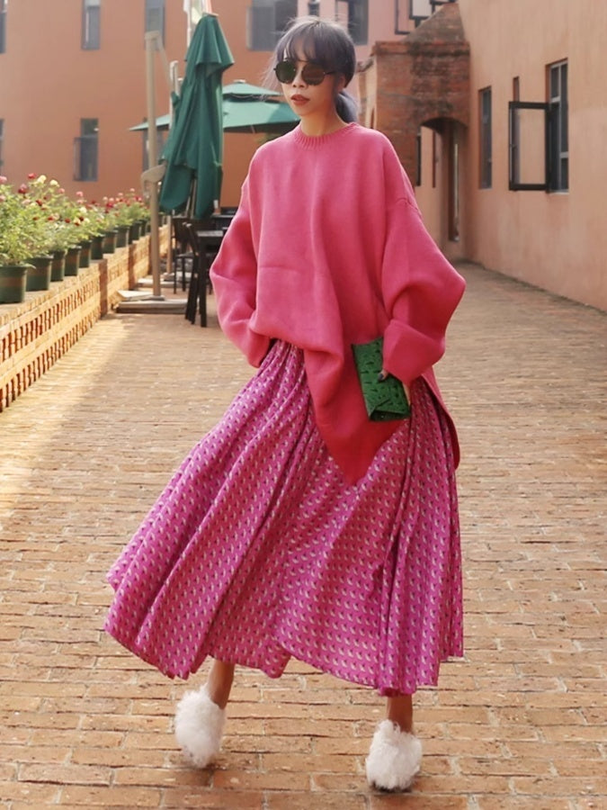 Flower print skirt X2844