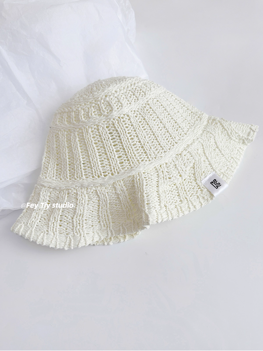 Foldable Knit Breathable Bucket Hat X3318