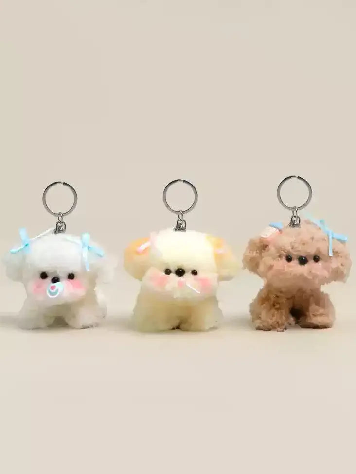 Cute puppy bag pendant keychain X3076