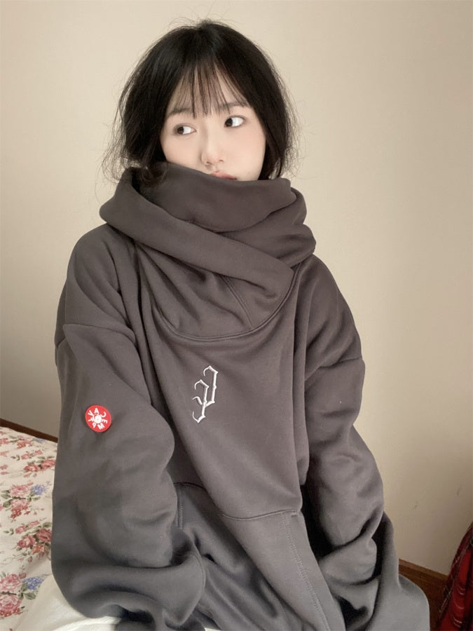 寬鬆高領套頭衫 X2634