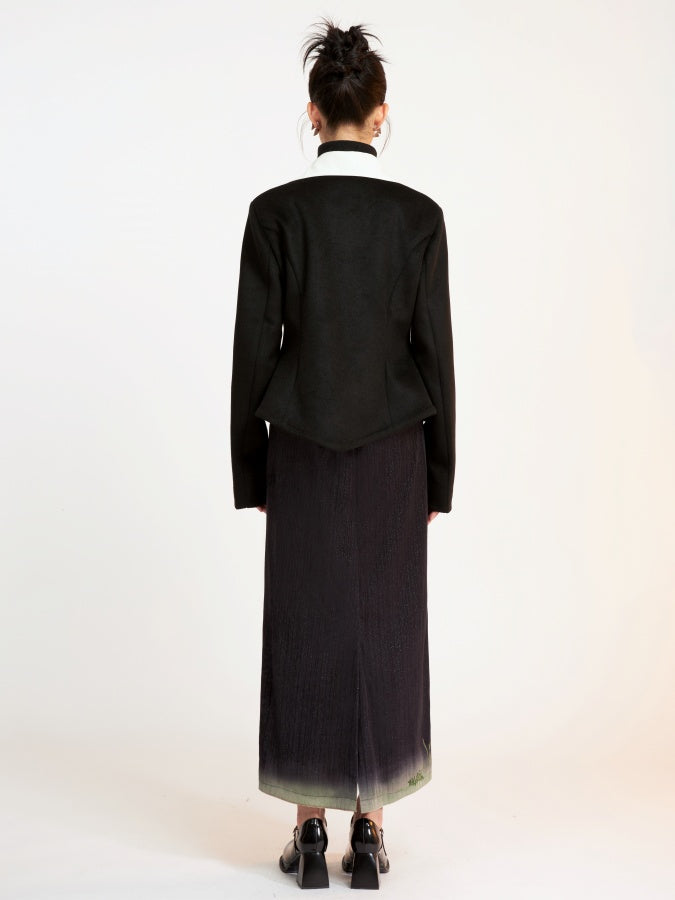 Japanese Pattern Spencil Long Skirt X2649