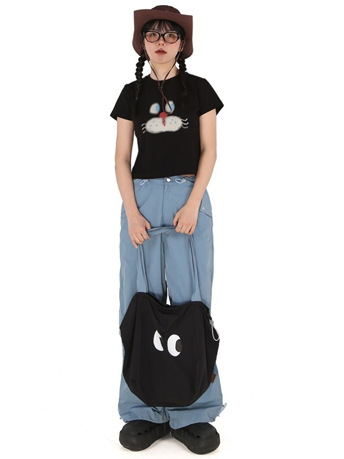 Cat face T-shirt X2744