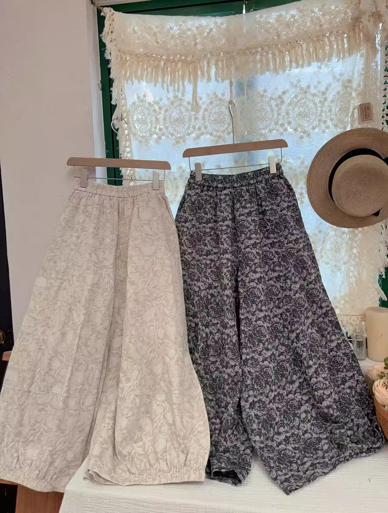 Vintage Inspired Loose Wide-Leg Lantern Pants X3363