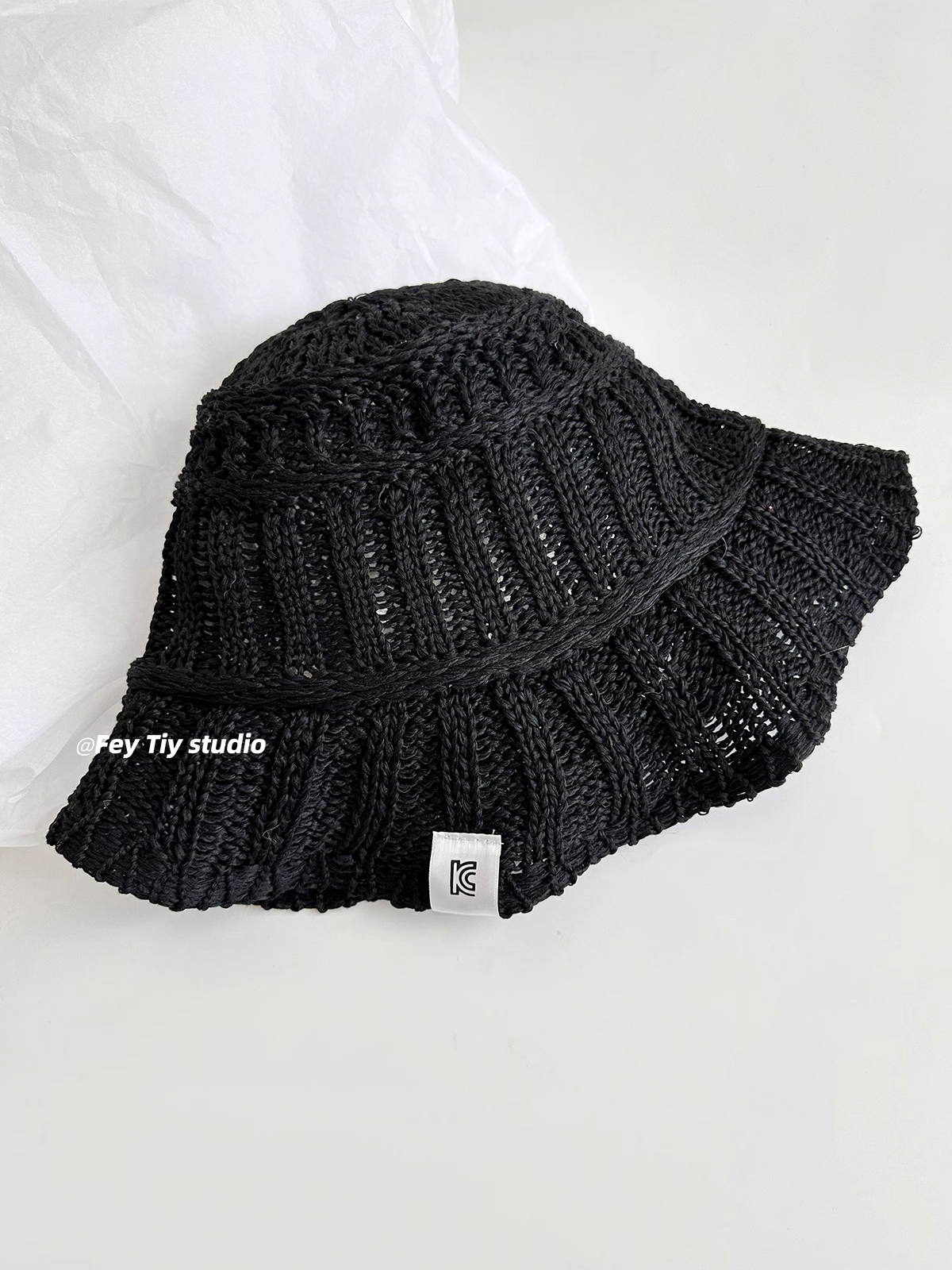 Foldable Knit Breathable Bucket Hat X3318