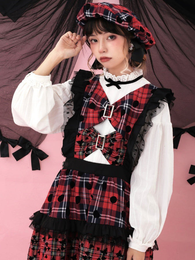 Lolita 圓點格紋洋裝 X2885