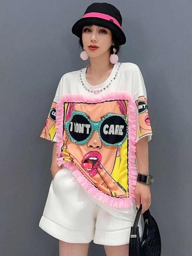 夫人印花T卹 X2697