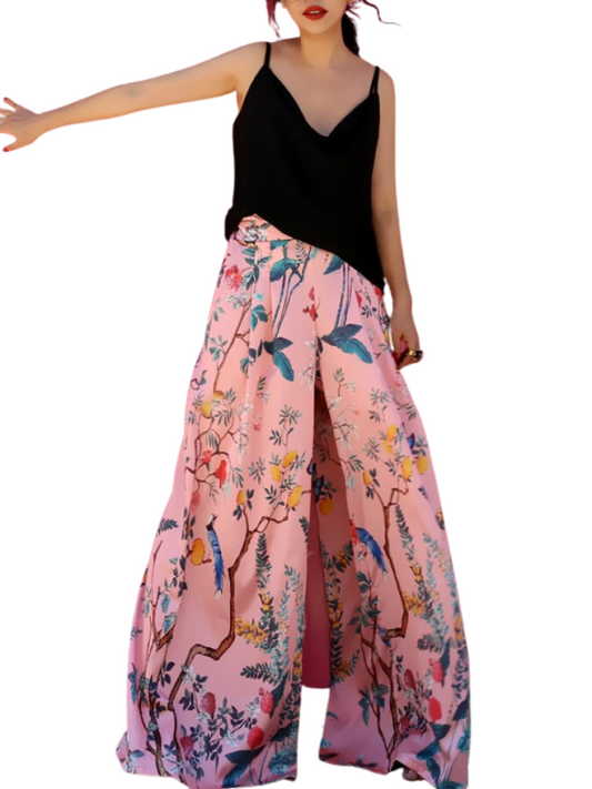 Botanical Art Loose Pants X2210