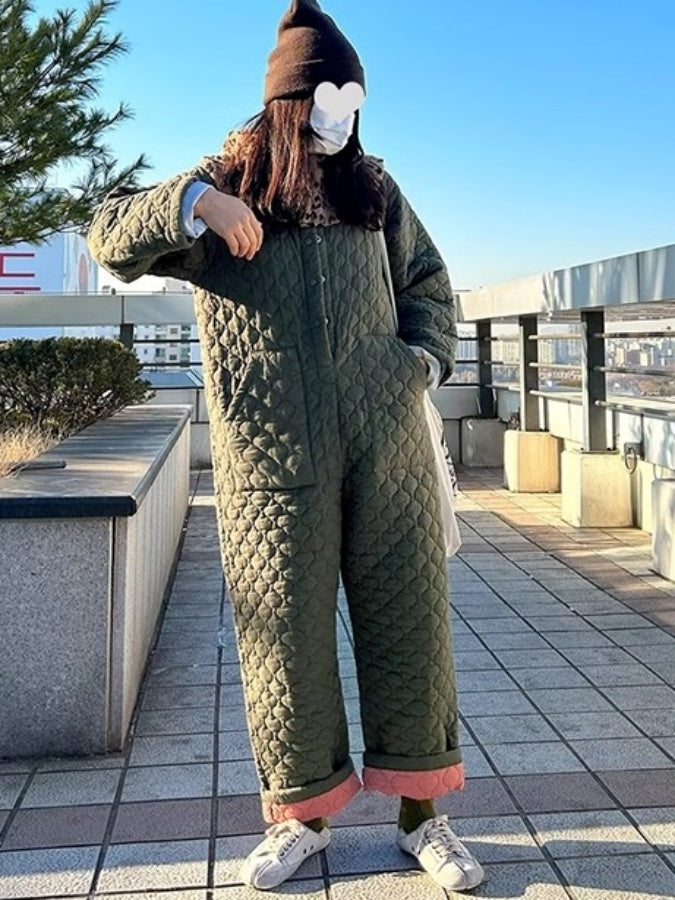 絎縫連身褲 X2560