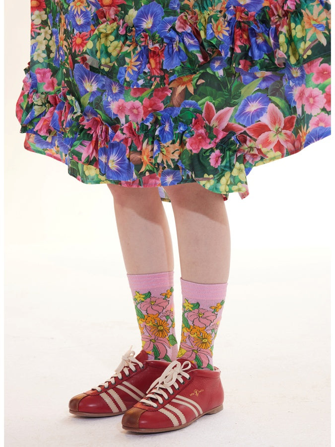 Checked Medium Flared Skirt X2854