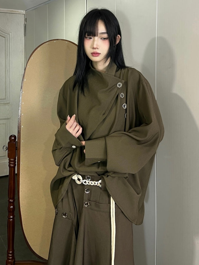 寬鬆不對稱襯衫 X2950