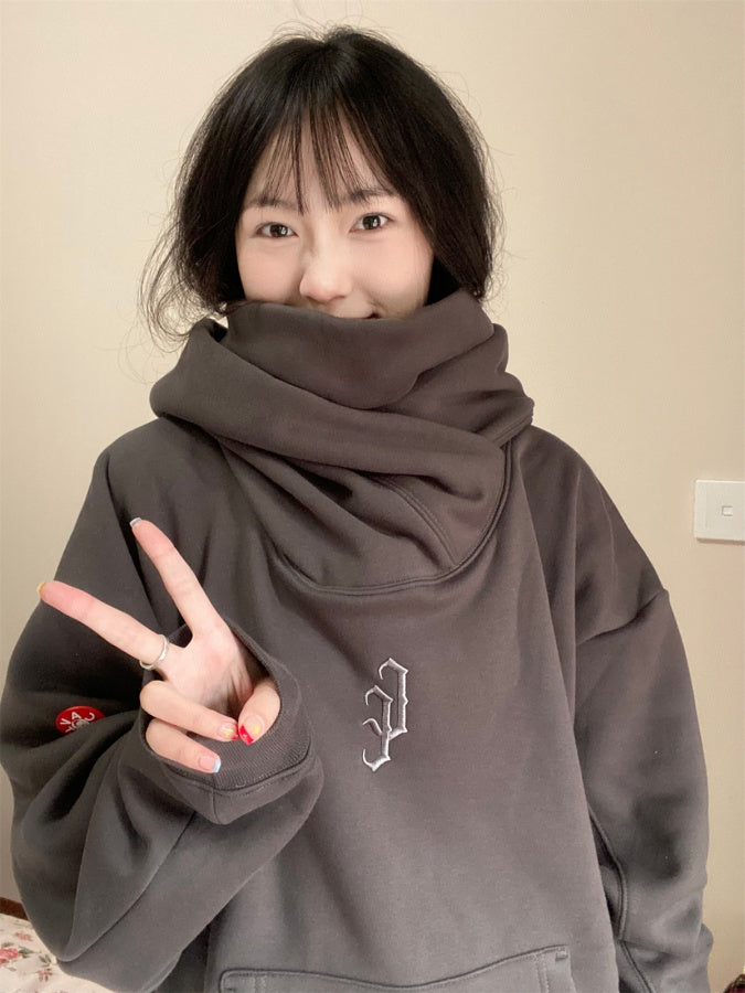 寬鬆高領套頭衫 X2634