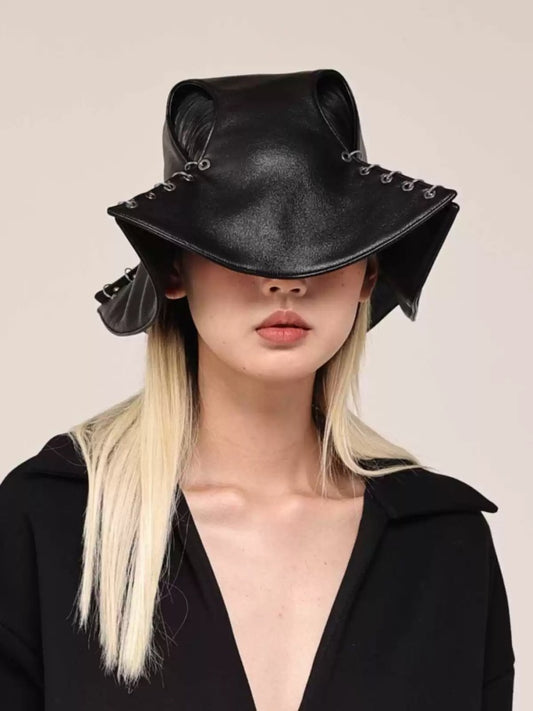 PU Leather Bucket Hat X2913