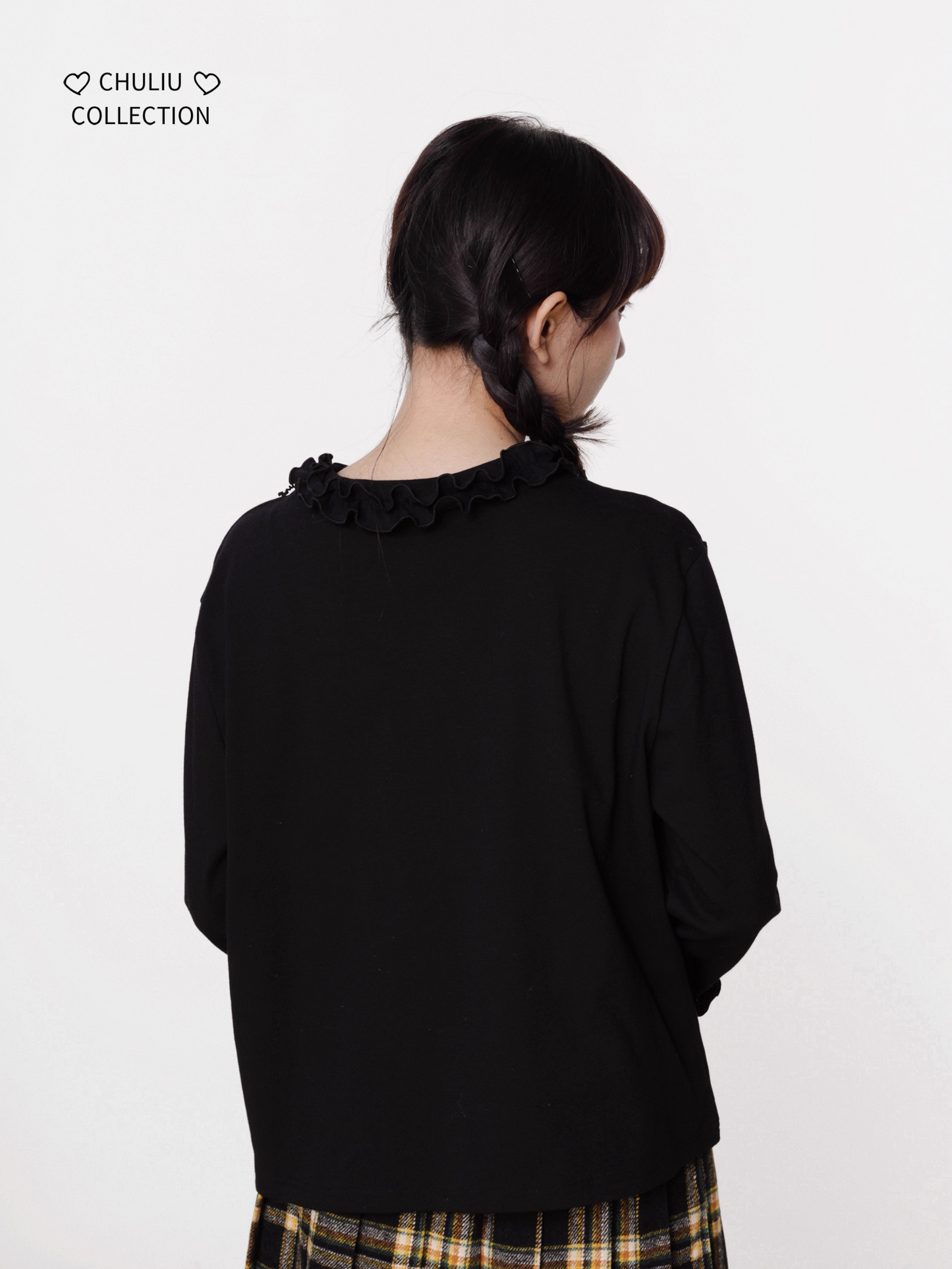 Geometric Pattern Brushed Cotton Stretch Slim Fit Top X3397