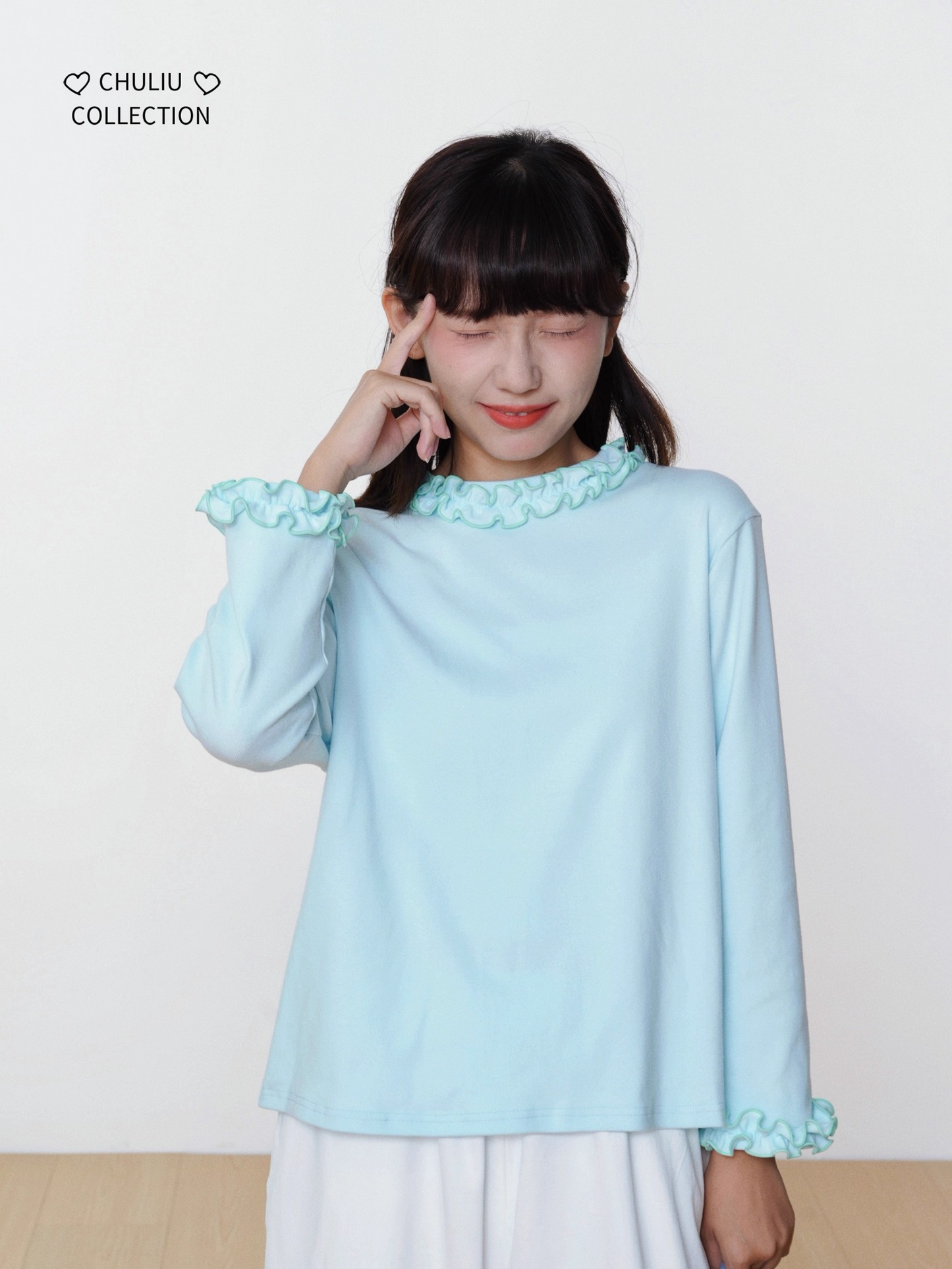Geometric Pattern Brushed Cotton Stretch Slim Fit Top X3397
