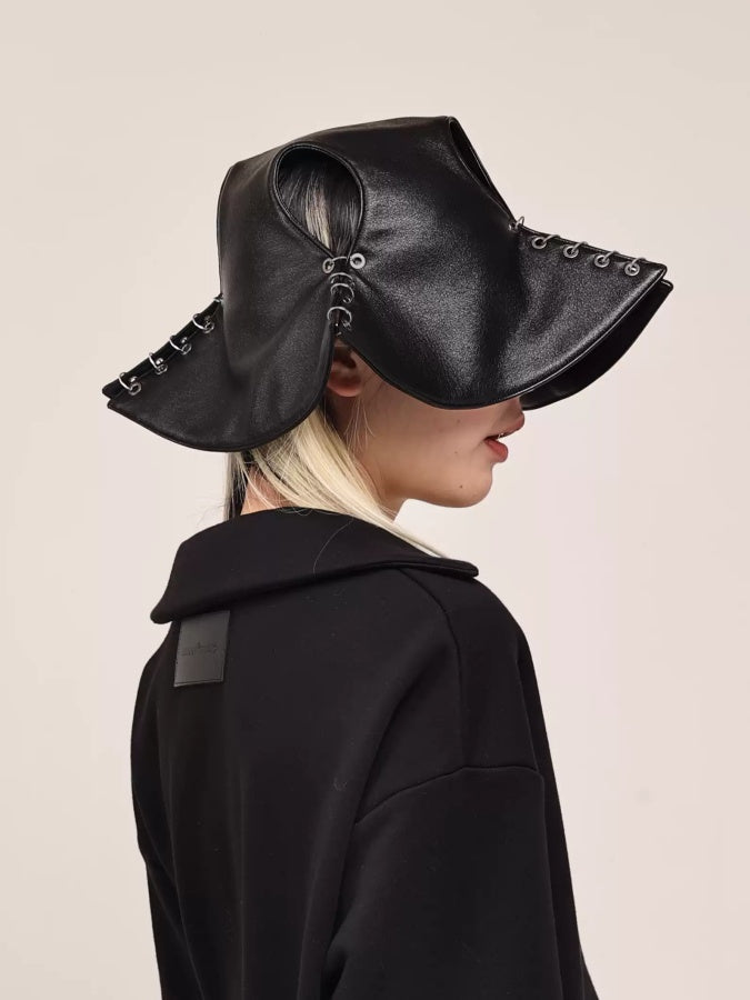 PU Leather Bucket Hat X2913